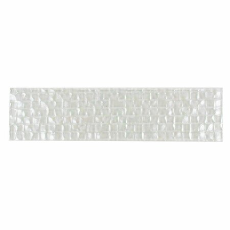 APOLLO TILE Pearl White 3 in x 12 in Glass Textured, Glossy Wall Subway 5 sqft/case, 20PK APLB8801A